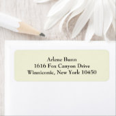 Beige einfache Schlichte Rücksendeadressen-Aufkleb (Insitu)