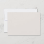 Beige Einfaches Minimalistisches Foto Hochzeit Dankeskarte (Rückseite)