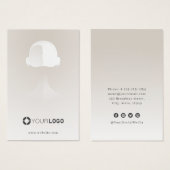 Beige einzigartige Portrait-Logo Ohrring-Display (Vorne & Hinten)