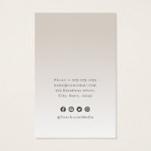 Beige einzigartige Portrait-Logo Ohrring-Display (Rückseite)
