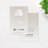 Beige einzigartige Portrait-Logo Ohrring-Display (Schreibtisch)