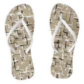 Beige Einzigartiges Schwarzweiß-Muster Badesandalen (Fußbett)