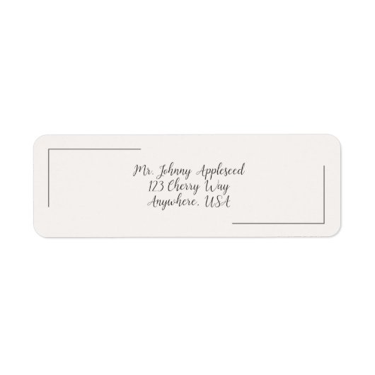 Beige Elegance Address Labels (Vorne)