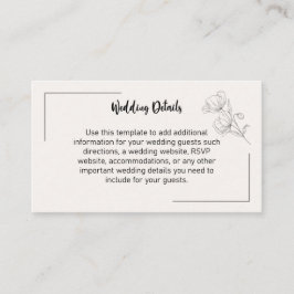 Beige Elegance Enclosure Cards Begleitkarte