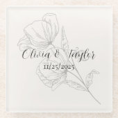 Beige Elegance Glasuntersetzer (Vorderseite)