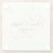 Beige Elegance Glasuntersetzer (Rückseite)