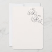 Beige Elegance Minimalistische Hochzeitseinladung Einladung (Rückseite)