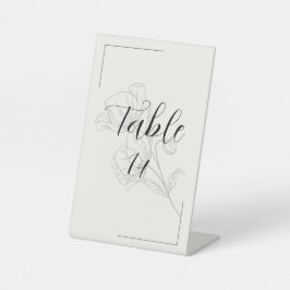 Beige Elegance Table Signs Sockelschild