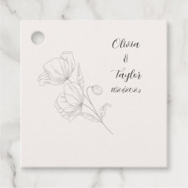 Beige Elegance Wedding Favor Tags Geschenkanhänger