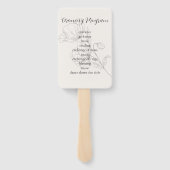 Beige Elegance Wedding Program Fächer (Rückseite)
