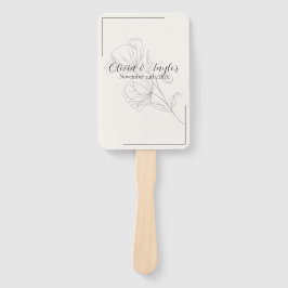 Beige Elegance Wedding Program Fächer