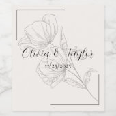 Beige Elegance Weinetikett (Einzelnes Label)