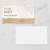 Beige Elegant Beruflich Visitenkarte (Vorne/Hinten)