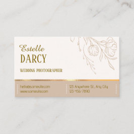 Beige Elegant Beruflich Visitenkarte