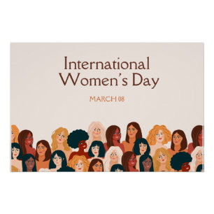 Beige Elegant Internationaler Frauentag 2025 Poster