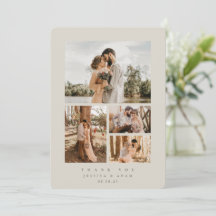 Beige Elegant Minimal 4 Foto Hochzeitswohnung