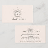Beige Elegant Soy Handmade Candle Visitenkarte (Vorne/Hinten)