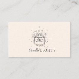 Beige Elegant Soy Handmade Candle Visitenkarte
