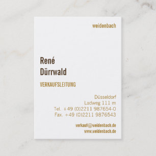 Beige Elegant Visitenkarte