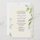Beige Elegant White Hydrangea Wedding Einladung (Vorderseite)