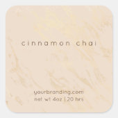 Beige Elegante Candle Cosmetic Aufkleber Etikett (Vorderseite)