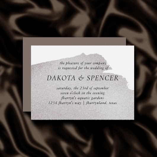 Beige | Elegante Taupe Vintage Wasserfarbe Einladung