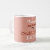 Beige Elegante World Bestes Geschenk für die Braut Kaffeetasse (Vorderseite Links)
