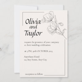 Beige Eleganz  Einladung
