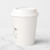 Beige Eleganz Pappbecher (Links)