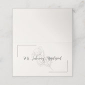 Beige Eleganz Platzkarten (Außenseite Aufgefaltet)