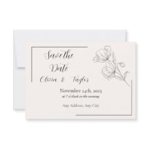 Beige Eleganz Save the Date