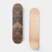 Beige Elephant Pyramid Mosaic Aztec Pattern Indisc Skateboard (Vorderseite)