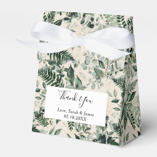 Beige Elfenbeinblütenhochzeit Geschenkschachtel (Vorderseite)