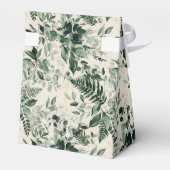 Beige Elfenbeinblütenhochzeit Geschenkschachtel (Rückseite)