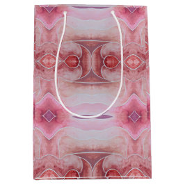 Beige Erde Toned Diamond Wasserfarbe Handgestriche Mittlere Geschenktüte