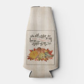 Beige Erntedank Pumpkins und Squash Flaschenkühler (Vorderseite)