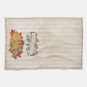 Beige Erntedank Pumpkins und Squash Geschirrtuch (Horizontal)