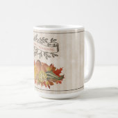Beige Erntedank Pumpkins und Squash Kaffeetasse (VorderseiteRechts)