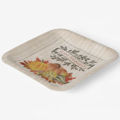 Beige Erntedank Pumpkins und Squash Pappteller (Gewinkelt)