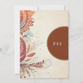 Beige ethnische Hochzeit sicher die Dattelkarte (Rückseite)