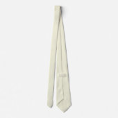 Beige F5F5DC Solid Color Design Krawatte (Rückseite)