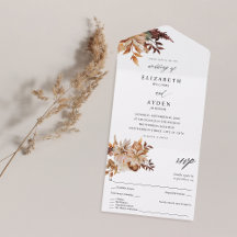Beige Fall Floral Wedding