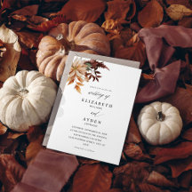Beige Fall Floral Wedding