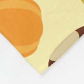 Beige Fall Pumpkin Berries Kastanienmuster Fleecedecke (Ecke)