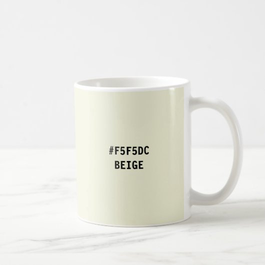 Beige-Farb-Hex-Code-Tasse Kaffeetasse (Rechts)