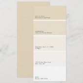 Beige-Farbchip-Haus-Einweihungsparty-Einladung (Vorne/Hinten)