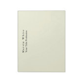 Beige Farbe Schlicht Elegante Beruflich Moderne Notizblock (Rotiert)