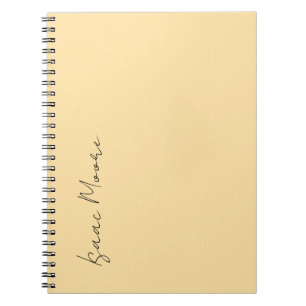 Beige Farbe schlichte elegante Schrift Kalligrafie Notizblock