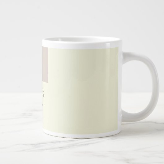 Beige Farbe Weiß Trendfarben Minimalistisch Jumbo-Tasse (Rechts)