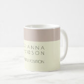 Beige Farbe Weiß Trendfarben Minimalistisch Kaffeetasse (VorderseiteRechts)